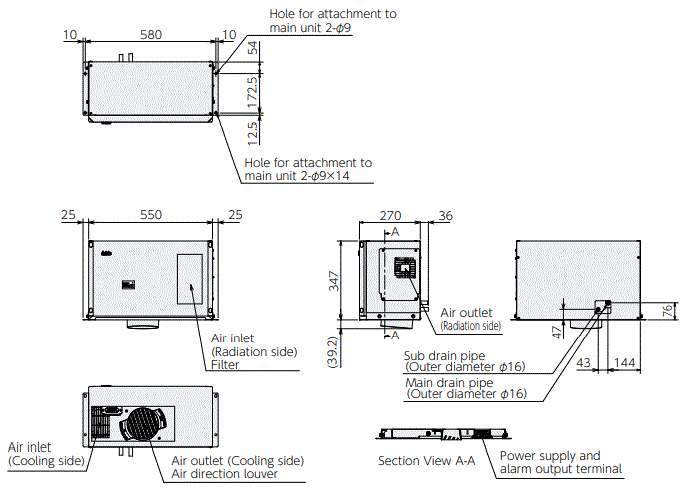 ENC-GR500EX-eco External dimensions