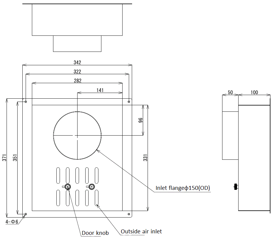 Internal circulation flange | Precision air conditioning equipment | Apiste